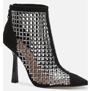 INC Women’s Senalda Ankle Boots Silver Bling NIB